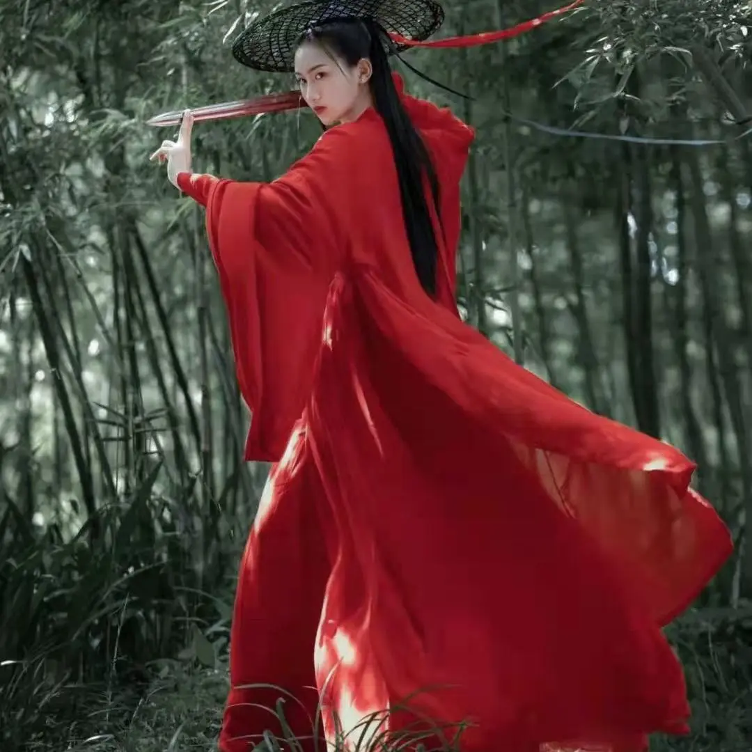

Red Han Suit Female Adult Wei Jin Style 150 Small Chinoiserie Super Immortal Female Xia Ancient Costume Wide Sleeve Dance Dress