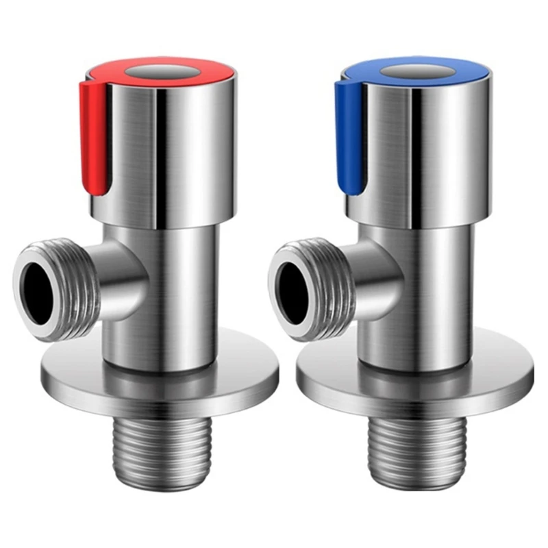 304 Stainless Steel Angle Stop Valves with Switch 1/2&rdquo; Cold Hot Water Stop