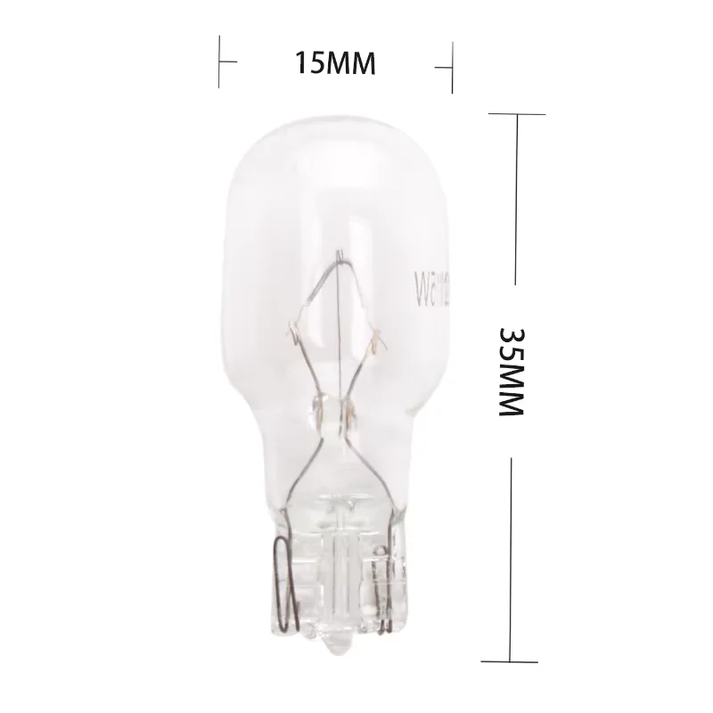 Bulk Pack of 100 Warm White Halogen Interior Clearance Lights - 12V, 16W, Clear Glass Amber
