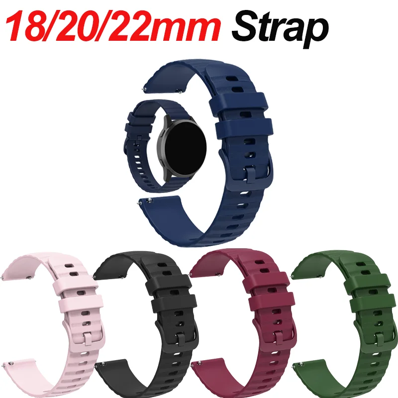 Silicone Replacement Strap for Smartwatches - Multiple Sizes Available