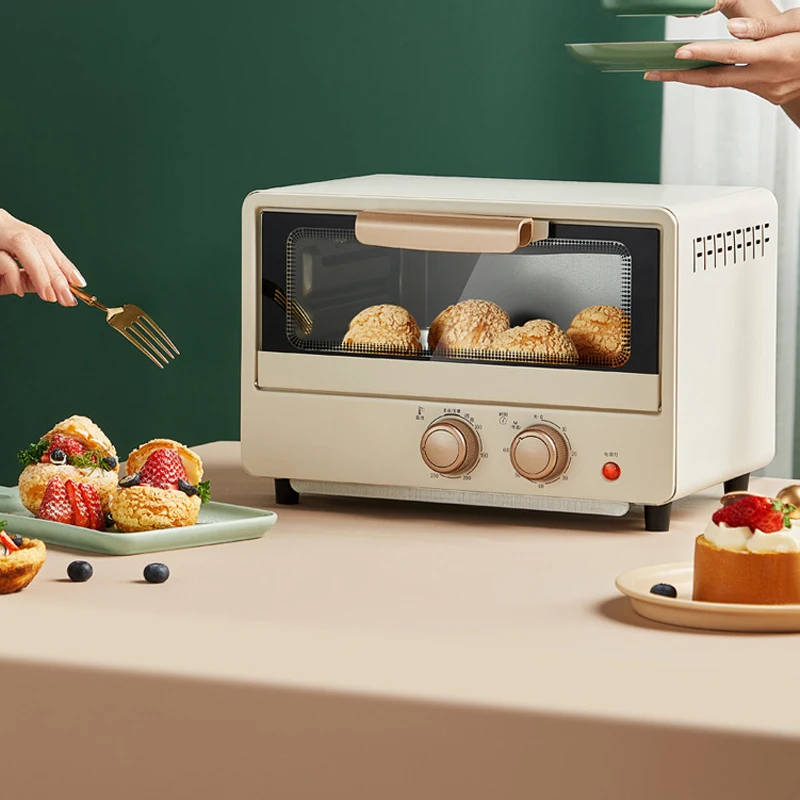 12L Electric Oven New Home Small Baking Egg Tart Multifunctional Mini Small Capacity Oven Microwave 220V 4