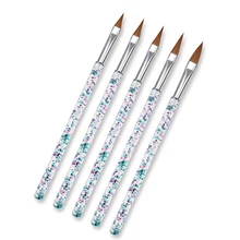 

5pcs Sequin Nail Art Crystal Pen Transparent Rod Carving Pen Color Painting Pen Nail Art Pen Set For Nail Tools