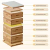 10-Frame Langstroth Bee Hive Coated with 100% Beeswax Includes Beehive Frames and Foundations (2 Deep Boxes & 2 Medium Boxes) 2