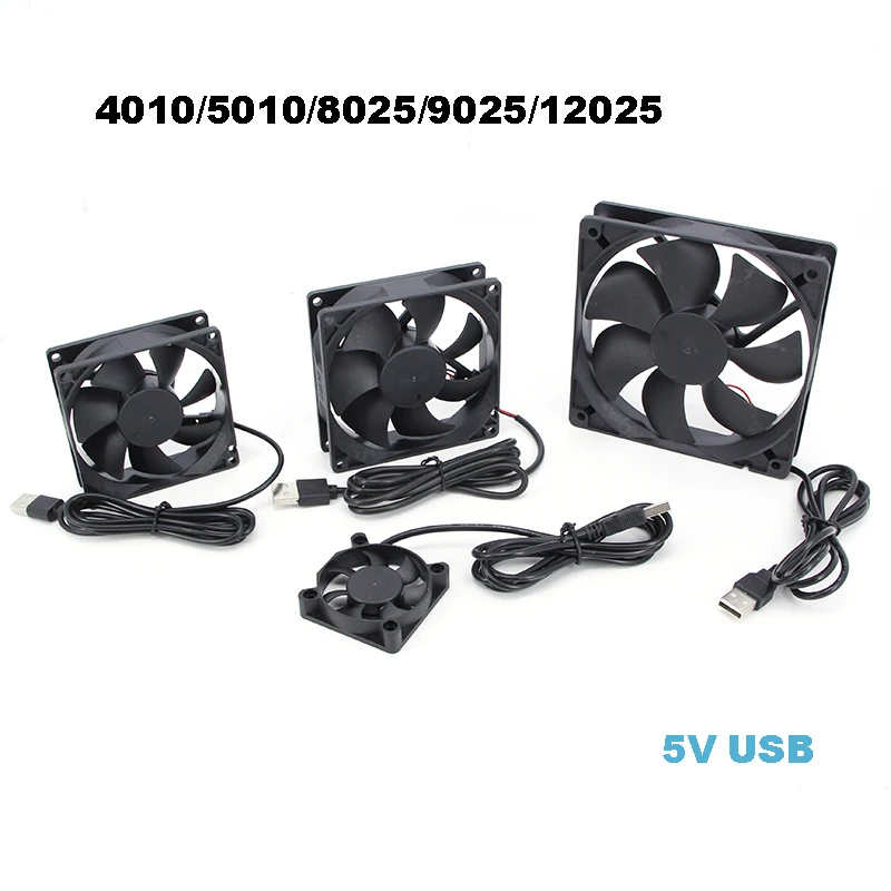 5V Brushless Cooling Fan USB Ventiliator Computer Case Cooler Oil-impregnated PBT CPU Radiator USB Fan PC Gadgets J17
