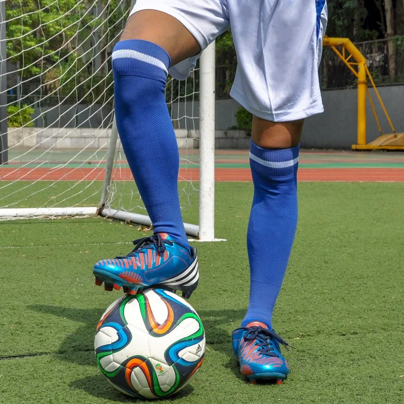 Unisex Compression Football Socks Non-slip Long Tube Knee High Stockings Striped Running Sports soccer socks