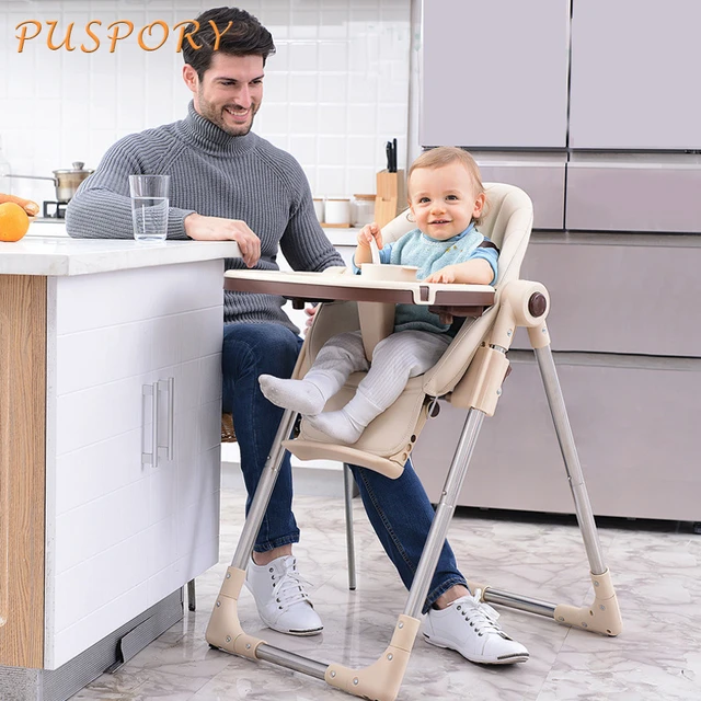 Chaise haute 6 en 1 - bébé enfant pliable grise