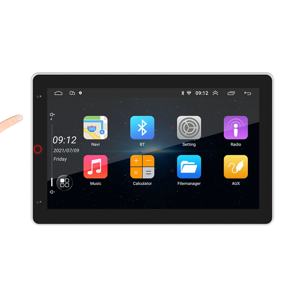 

10.1 Inch Automatic Rotary 2 Din Android 11 Car Radio Multimedia MP5 Video Player Universal Auto Stereo For Nissan Hyundai Kia