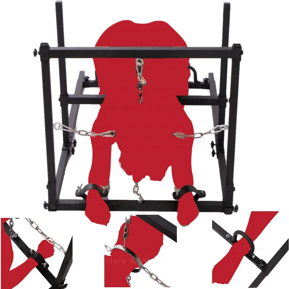 BDSM Large Restraint Kneeling Fixed Frame SM Training Equipment Sex Tool Handcuff Foot Bondage Erotic Toys for Adult Supplies