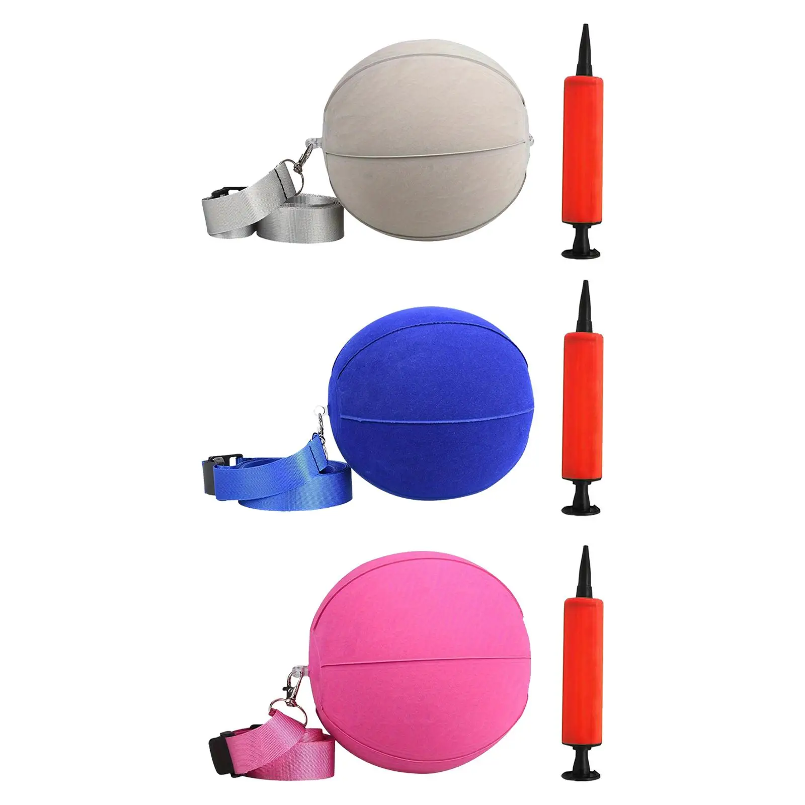 Golf Swing Trainer Ball Aid Golf Smart Ball with Pump Practice Golf Inflatable Ball for Adult Player Beginner Men Women Golfer