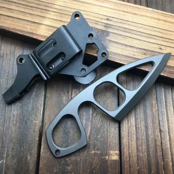 Fixed Blade Tactical Mini Neck Knife 440C Stainless Steel Titanium Oxide Outdoor Survival Knives Pocket Knife Camping Hunting 2