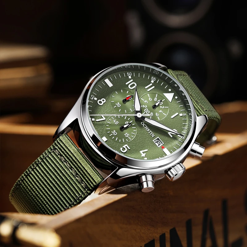 Ochstin Personalized Trendy Style Multi functional Quartz Movement Creative Nylon Series 2024 New Men's Watch Quartz Watch