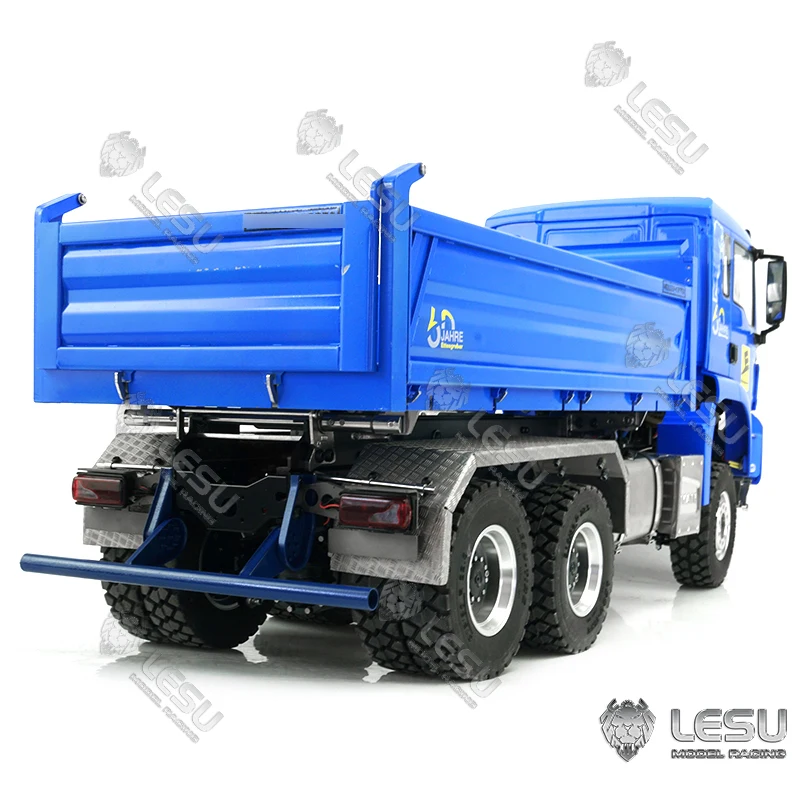 LESU Three-Way 1/14 RC Hydraulic Dumper Truck Metal Chassis for DIY Man TGS Tipper Model W/ Lights Sound ESC Motor Th16711-SMT9 4