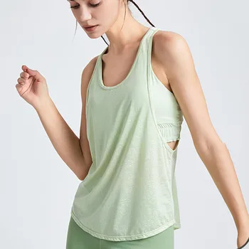 Women Sexy Gym Tops Sleeveless Yoga Tops Vest Sports Top Fitness Sport Shirt Gym Yoga Tops Female Yoga T-Shirts Loose 1