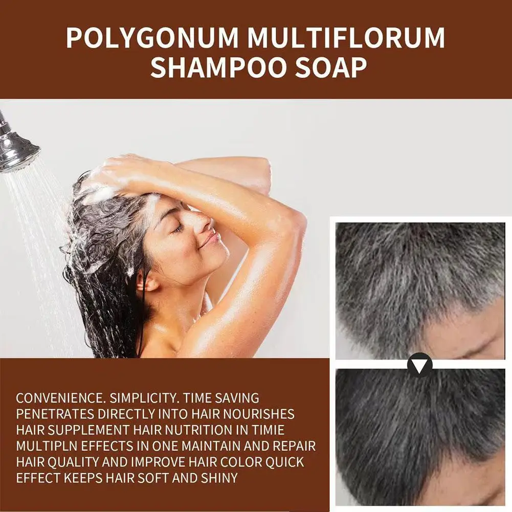 Description Picture 5 of itemPolygonum Hair Darkening Shampoo Soap Bar Repair Gray Hair He Shou Wu Black Soap Oil Control Shampoo Bar Multiflorum Hair Care