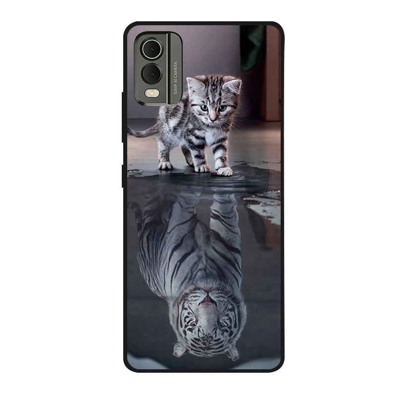 Cute Cartoon Shockproof Soft Silicone Back Cover, Painted TPU Case