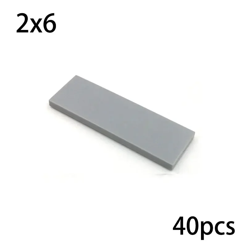 Compatible 69729 DIY Building Blocks Ceramic Tile 2x6 Smooth Figure Bricks Educational Creative Size 2*6 Flat Tile Toys For Kids