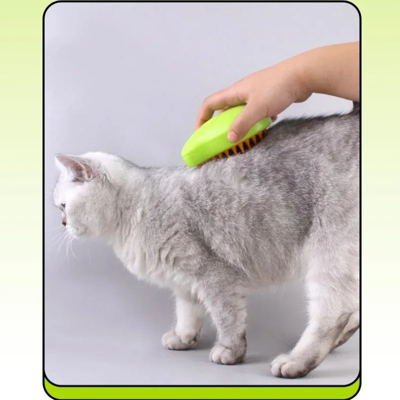 New Cat Dog Grooming Comb Electric Spray Water Spray Kitten Pet Comb Soft Silicone Depilation Cats Bath Brush Grooming Supplies