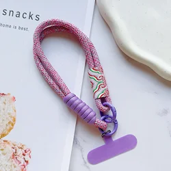 Artisanal Handwoven Decorative Wrist Lanyard and Pendant - 1pc (7 - Purple)