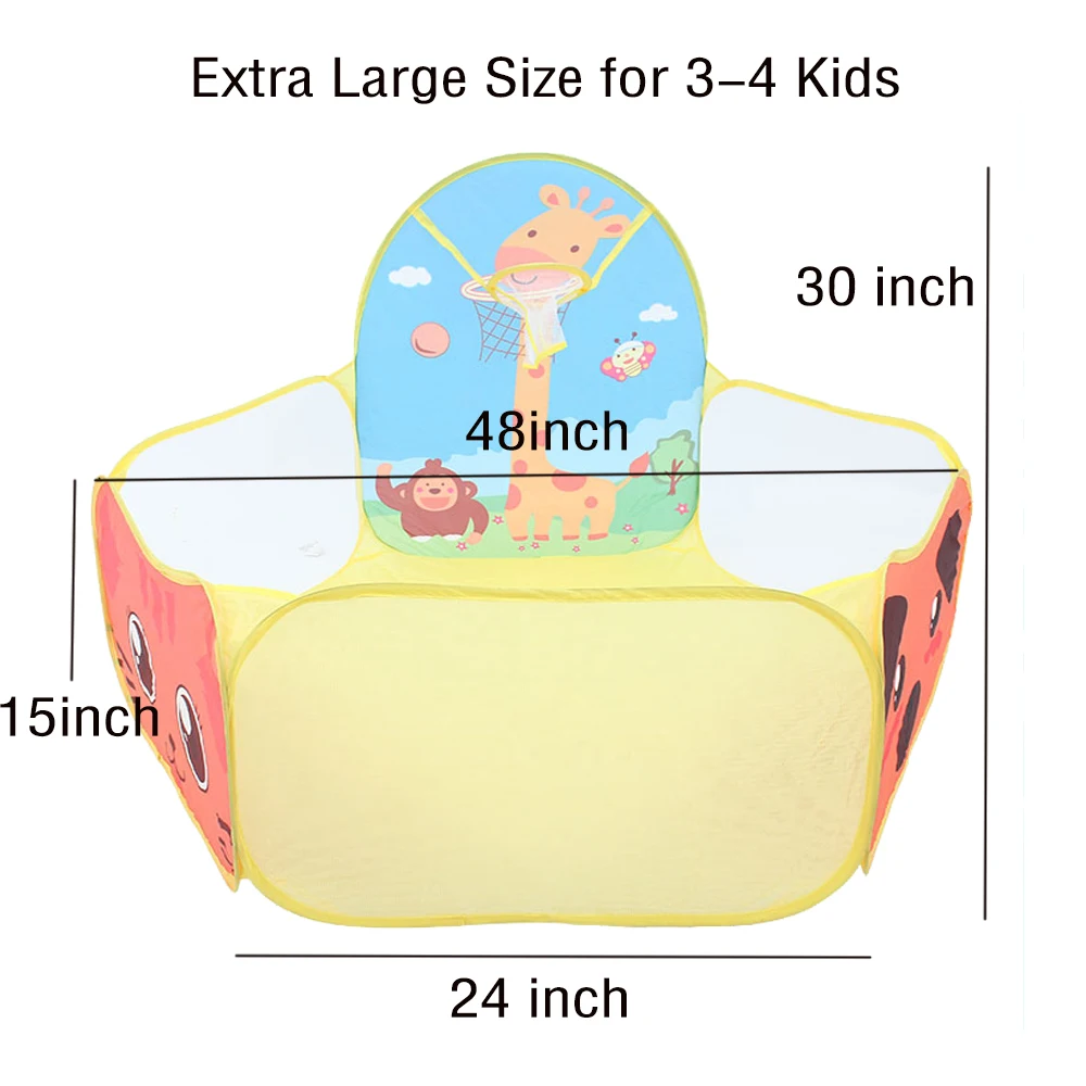 1.2M Baby Big Ocean Ball Pit Playpen Tent Indoor Outdoor Toys Animal Ball Pool with Basket for Kids Children Playtent Kids Gift 6