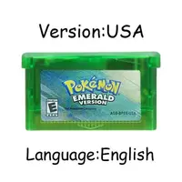 Pokemon  GBA,Emerald,tarjeta de consola de 32 bits,Esmeralda,rubí,zafiro de hoja verde,varios idiomas LeafGreen 2