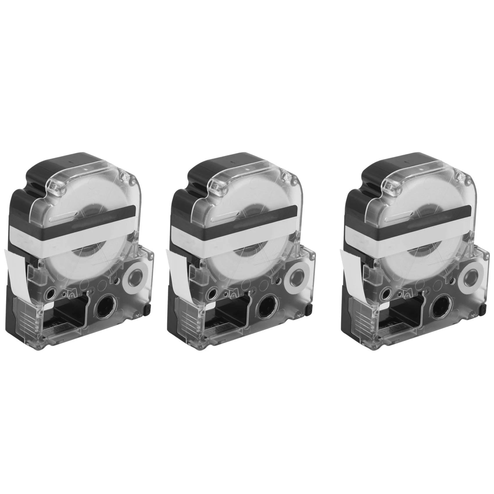 Epson/Kingjim 프린터용 Superior-3Pcs 12Mm 라벨 메이커 테이프 라벨 메이커 검정색 바탕에 흰색 라벨 테이프