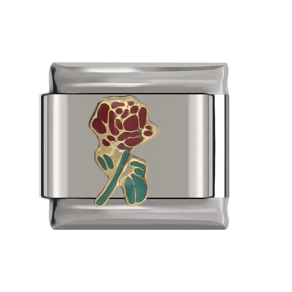 Charm bracelet 9mm Width Original Daisy Plant Flower Tree Charm Fit 9mm Stainless Steel Links DJ133