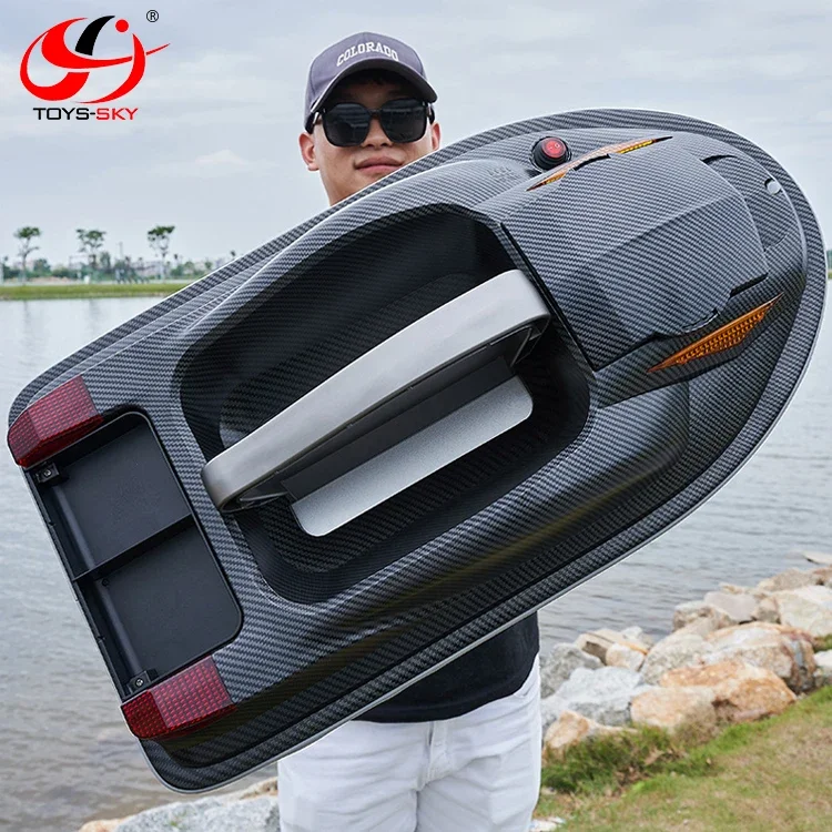 

New Dual Motor Strong Power Expert 7 lb Heavy Load 2.4G Remote Control RC Fishing Bait Boat With Feed Hook Night Light