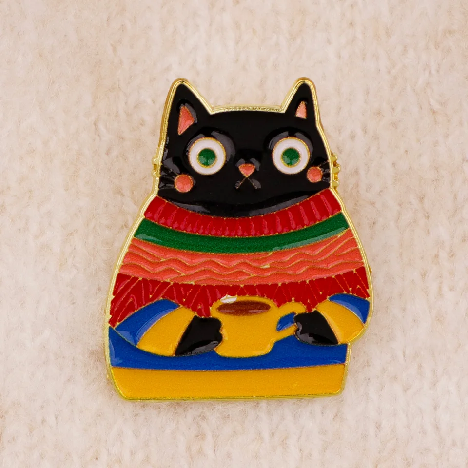 Melk thee groene thee emaille pins cartoon badge JE bent