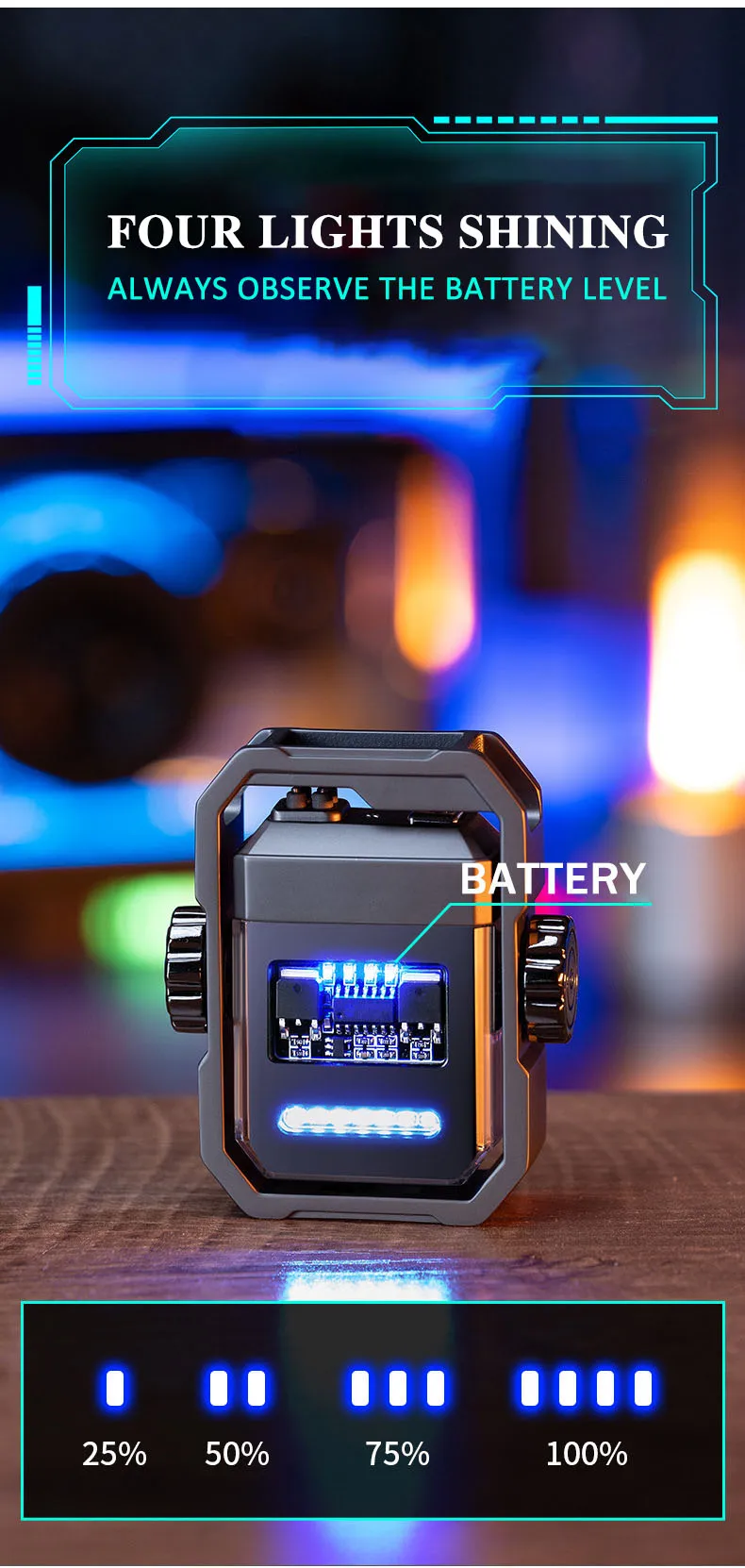 Flabox Mechanical Wind Lighter (Black) description image 6