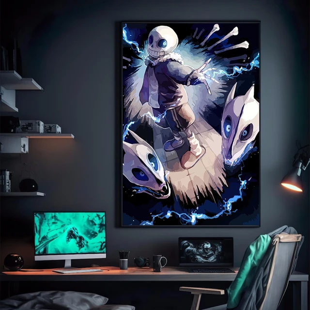 Undertale Poster PC Video Game Poster Canvas Prints Teen Dorm Bedroom  Cartoon Poster Wall Art For Home Office Living Room Decorations Unframed  36x20 : : Home