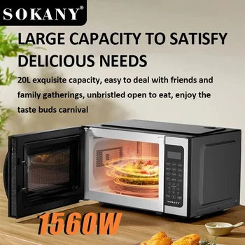 Forno a microonde Forno alogeno integrato a microonde domestico 42L Grande capacità Multifunzione Avanti di calore Sbrinamento Ingredienti 1