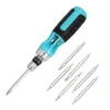 DURATECH 12-in-1Ratcheting Screwdriver Multi-bit Screw Drivers with Phillips, Slotted, Torx, Square Bits Stored in Handle