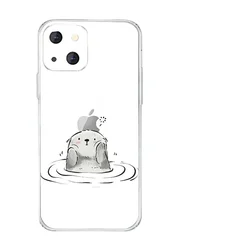 Adorable Cartoon SeaClear Phone Case - Cute Silicone Design - iPhone 12 Mini (Style 1)