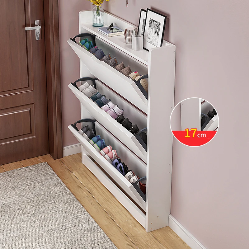 Scarpiera scarpe scarpe organizzatori camera da letto grande piccola porta  stretta in legno massello con porta casa piccolo appartamento mobili LSLYH  - AliExpress