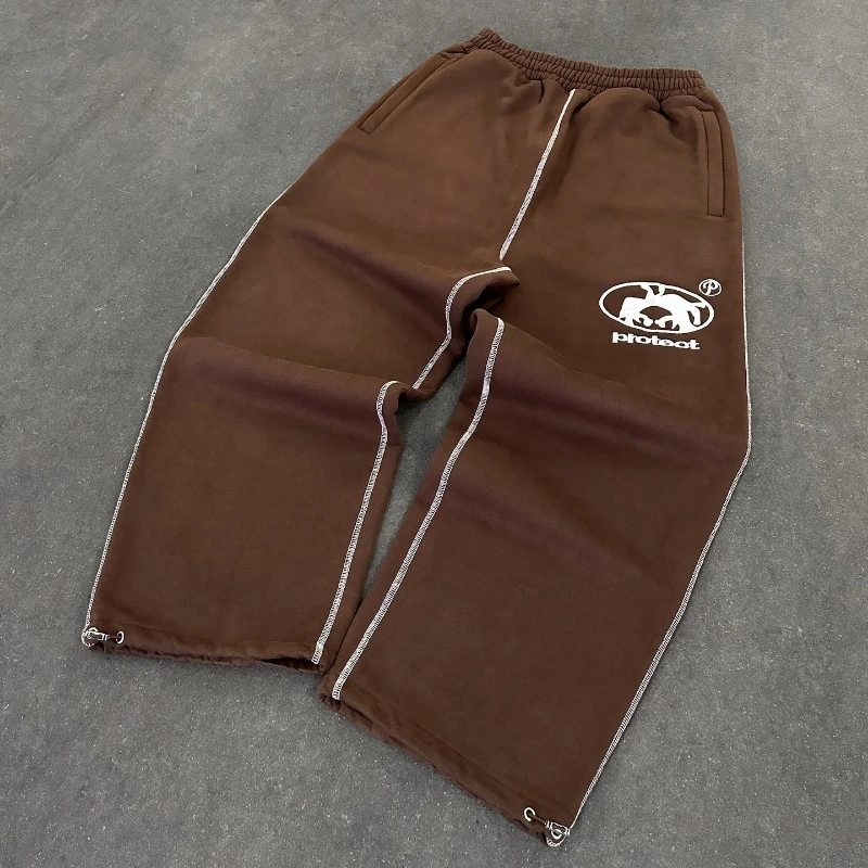 Y2K Man Pants Cargo Joggers vintage Casual Embroidered Cotton sweatpants Men Women NEW fashion Wide Leg Pants merican Streetwear 6