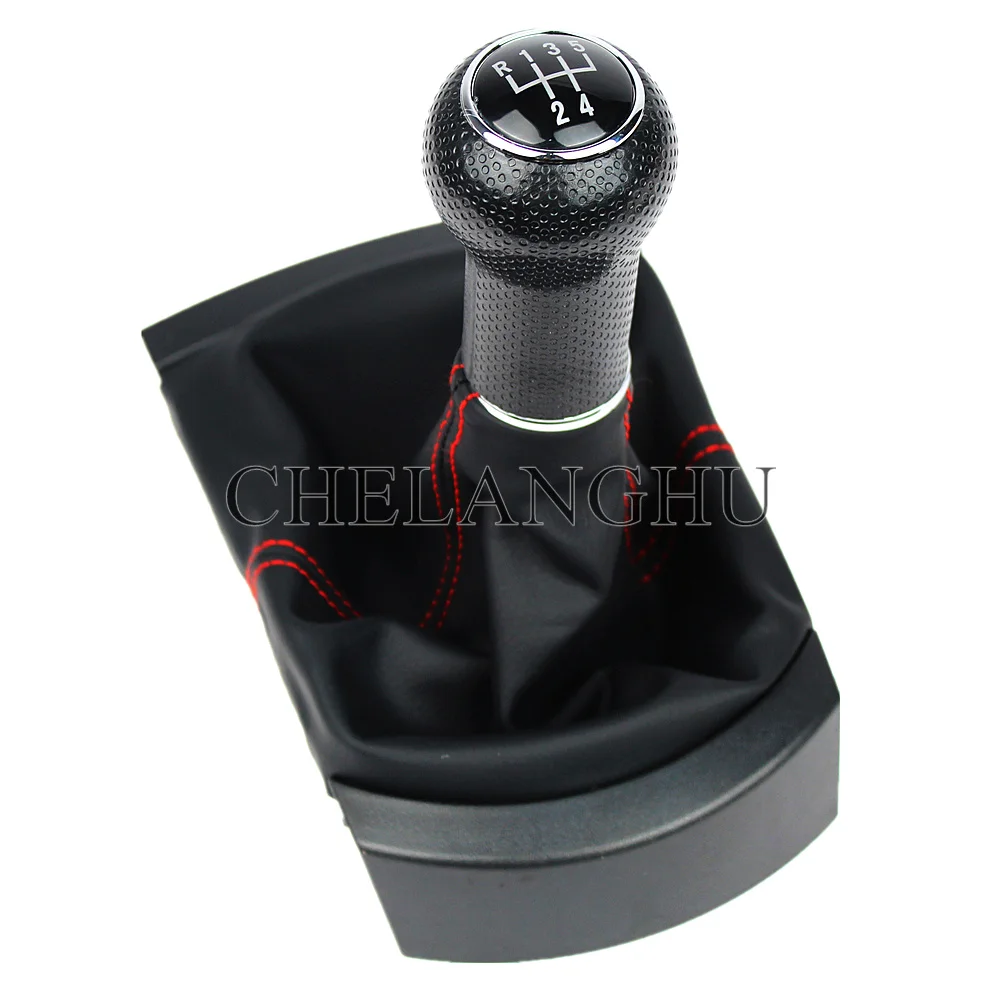 For Seat Cordoba Vario 2003 2004 2005 2006 2007 2008 2009 Car-Styling 5/6 Speed Gear Stick Shift Knob With PU Leather Boot