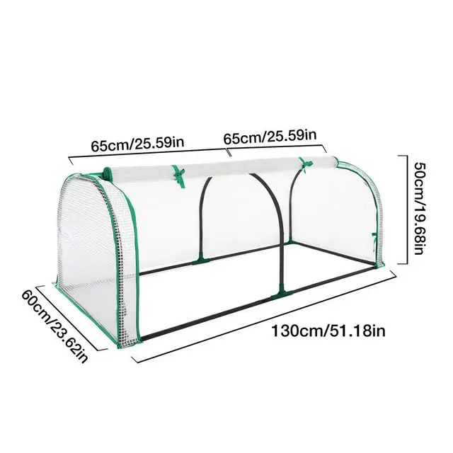 Hordozható Üvegházhatású Takaró Szellőztetett Növényi Szigetelő Burkolat Pólus Nélkül Fagyálló Szigetelés - Image 6