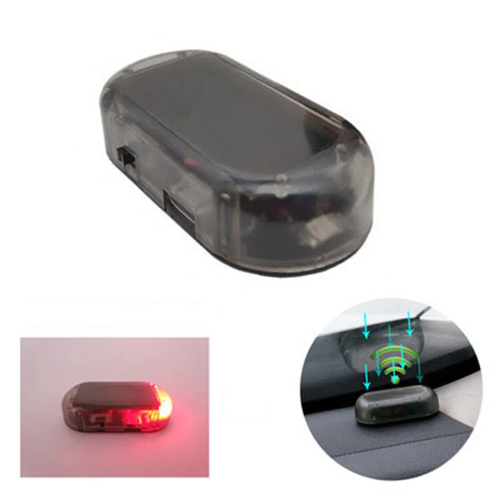 ping Led Light Simulate Warnings Antis Theft Solars Powers Dummy Car Alarm System Flashing Lamps Anti-Theft Security