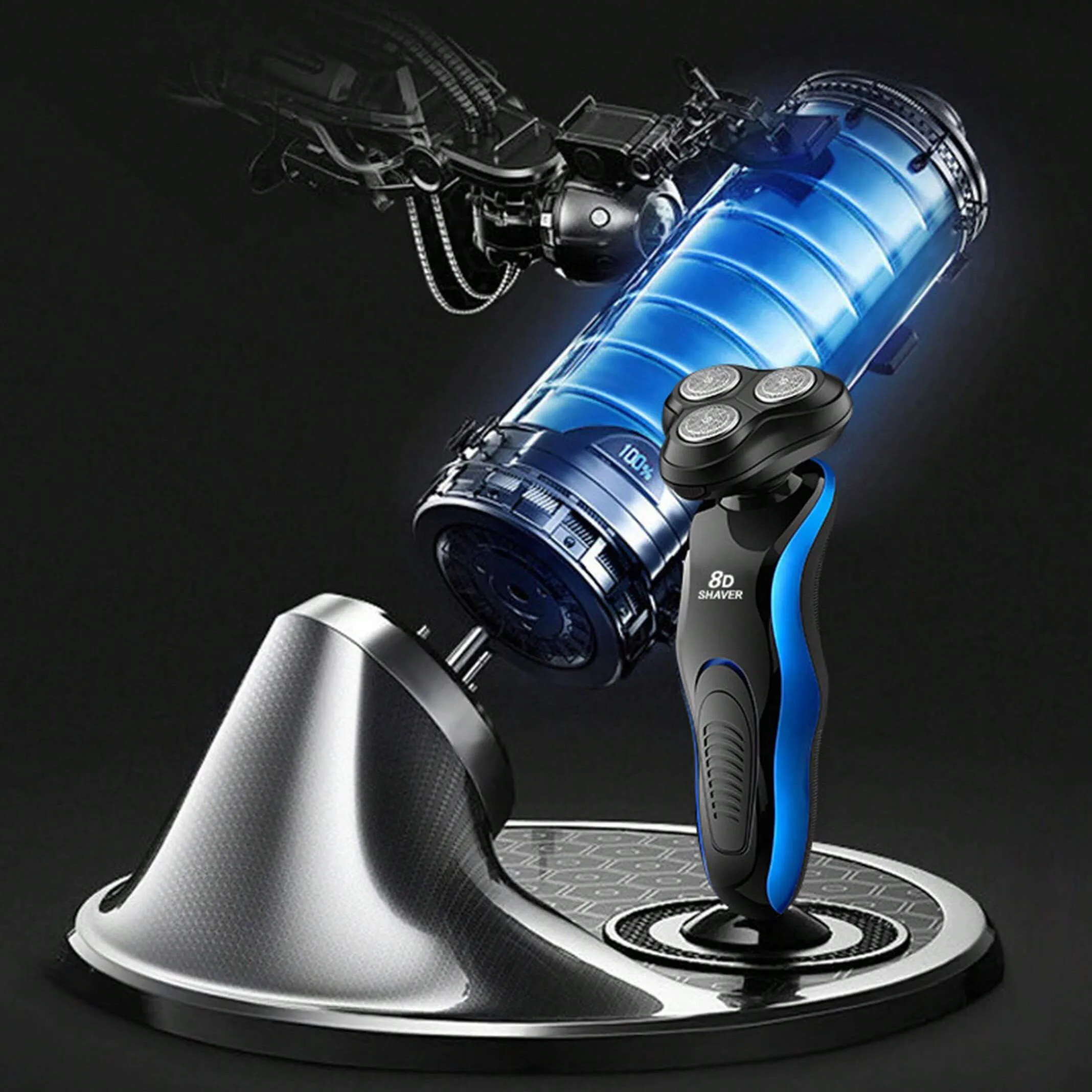 1pc 8D Multifunctional four-in-one electric shaver 4 washable beard shaver rechargeable men's USB rechargeable electric shaver electric razor cordless shaver
