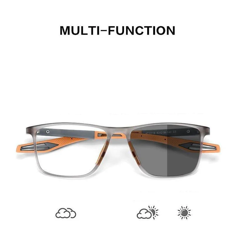 New Light Sensitive Color Changing Myopia Eyewear Bendable TR90 Frame Photochromic Myopia Glasses Anti Blue Light Glasses 5