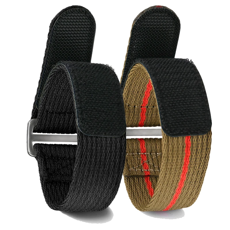 Men's Military Nylon Strap with Hook and Loop Fastener - Waterproof Wrist Bracelet
