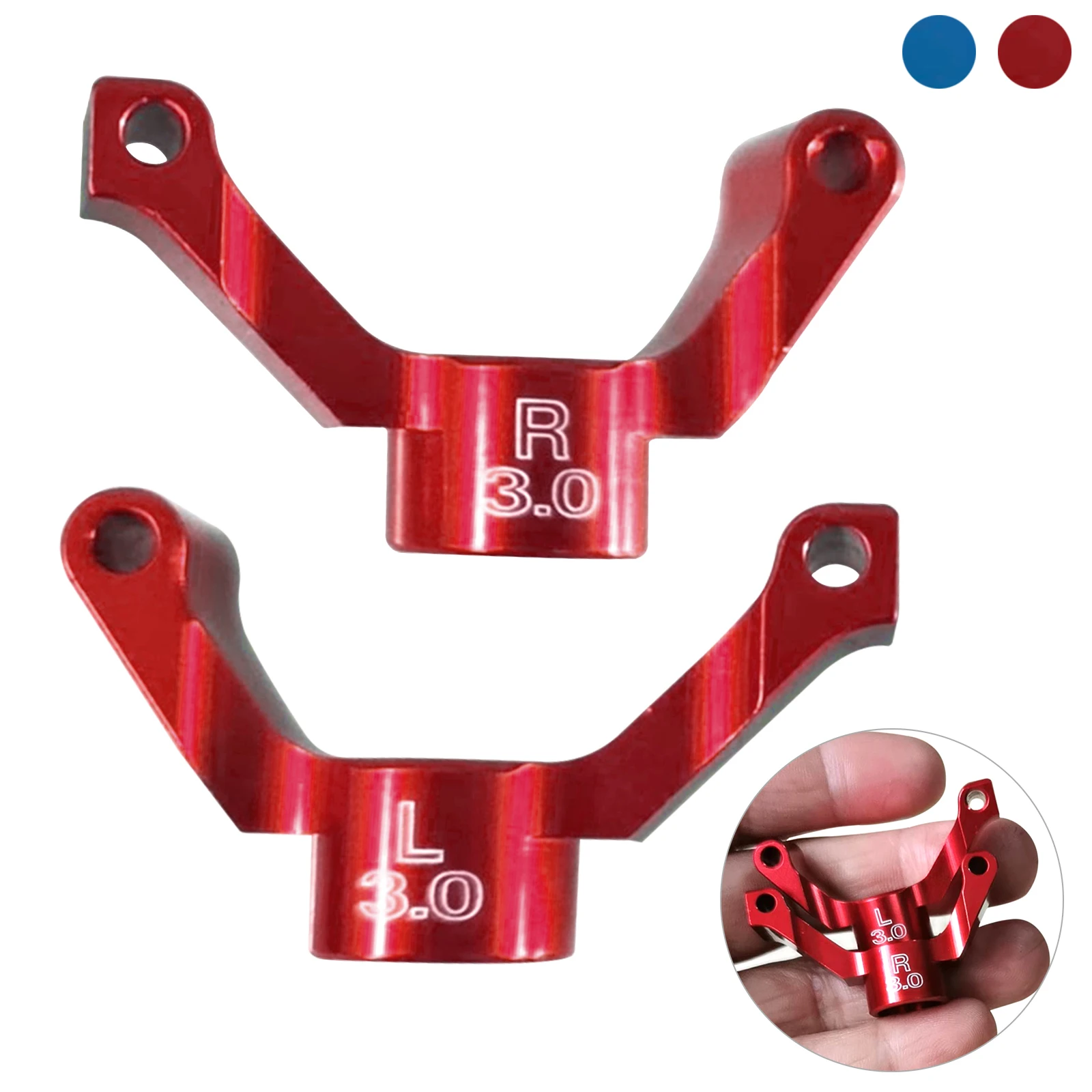 Fusées D'essieu Arrière En Aluminium Tamiya TT-02 3° - Échelle 1/10 - Réf 54733