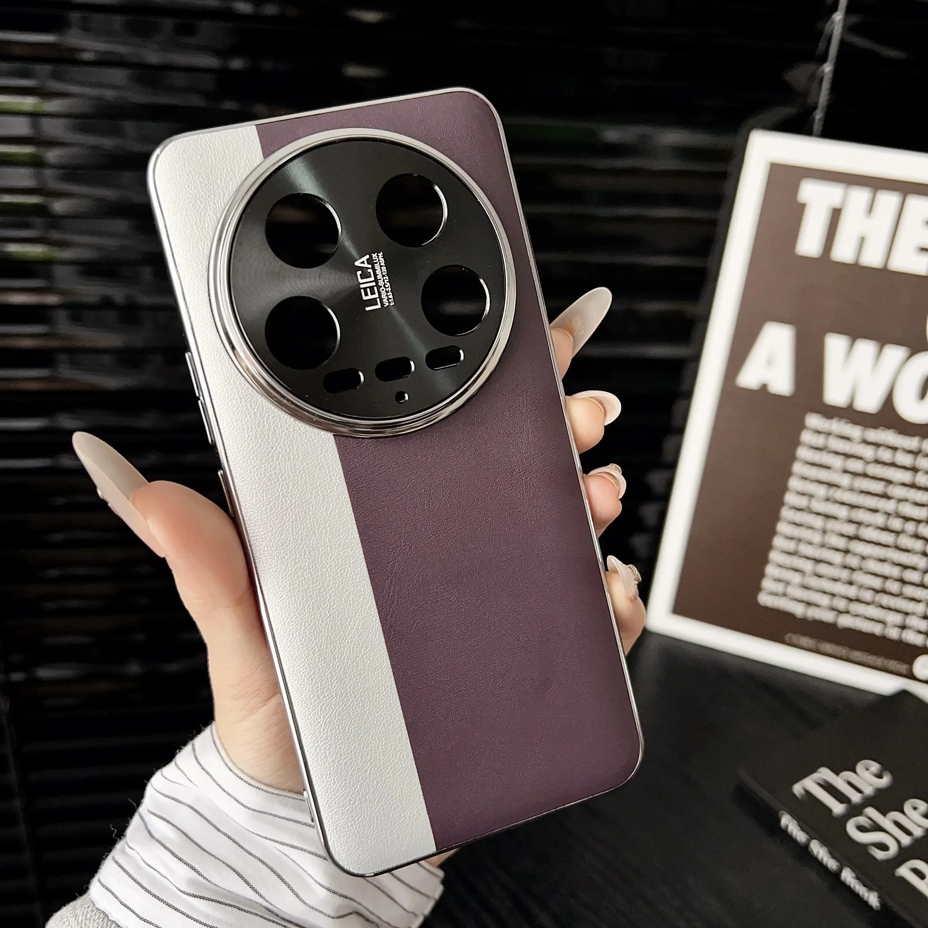 Luxury Ultra-Thin Matte Contrasting Leather Shockproof Protection Case