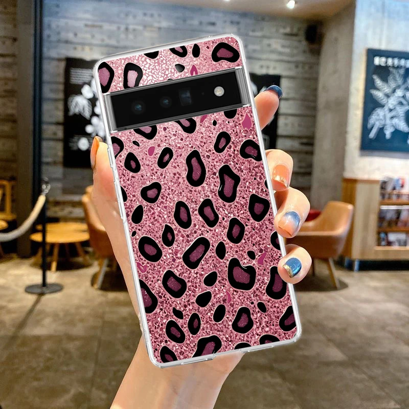 Leopard Print Soft TPU Clear Phone Case Cover