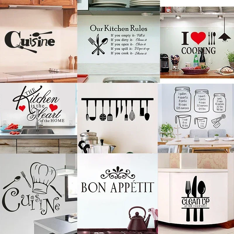 Kitchen-Wall-Stickers-Vinyl-Wall-Decals-for-Kitchen-English-Quote-Home ...
