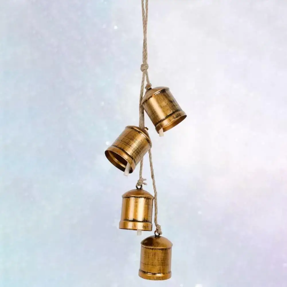 

Metal Bell Ornament Vintage Style Cow Bell Wind Chime for Home Garden Decoration Artistic Metal Bell Pendant Chic Outdoor