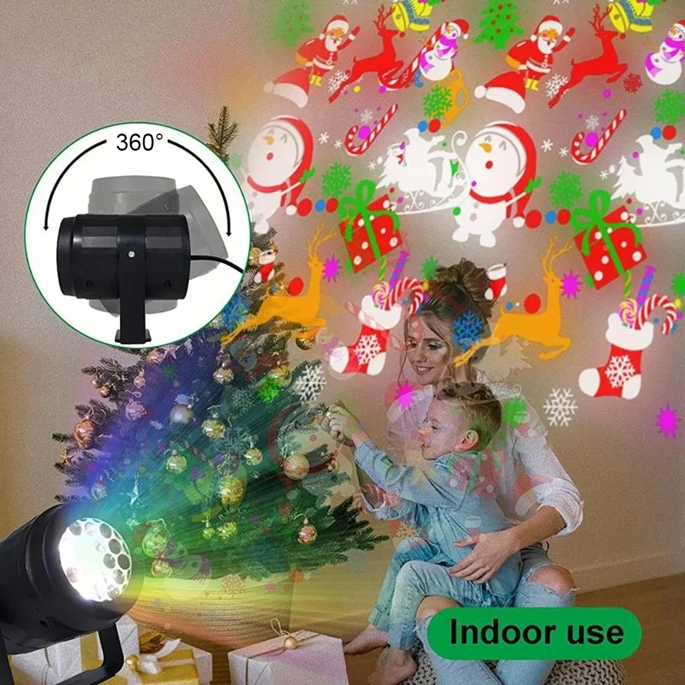 New Projector light Christmas Party Lights Stage Light Led 16 Patterns DJ Light Indoor and Outdoor Laser Lamp Holiday Lighting