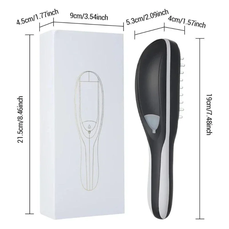 Cura del cuoio capelluto Fototerapia Dispositivo per la cura dei capelli Luce colorata Parrucchiere Elettrico Prevenzione della perdita dei capelli Testa Massaggio meridiano Pettine - immagine 4
