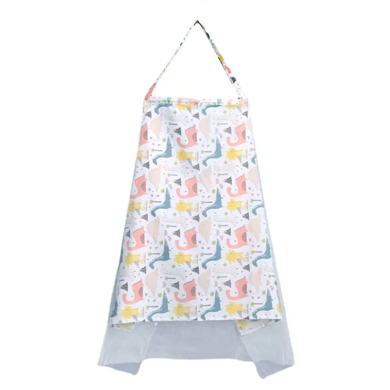 Breastfeeding Cover Mother Outing 100% Cotton Baby Feeding Nursing Towel with Mosquito Net Baby Stroller