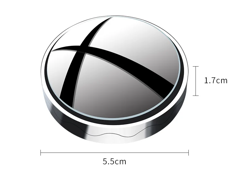 2Pcs Car Round Frame Convex Wide-angle Clear Rearview Auxiliary Car Mirror 360 Degree Blind Spot Mirror Adjustable Driving